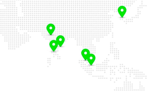 Map of the APAC region