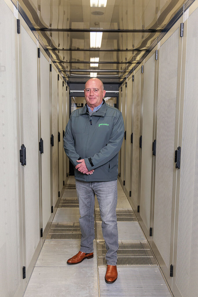Peter Graham, Head of Getronics Data Centre Operations, at one of the company's data centres in the UK, located in Runcorn.