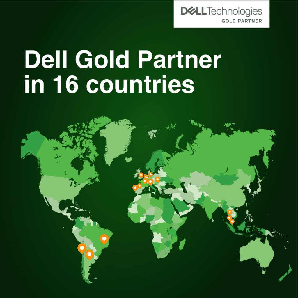 Getronics locations with the status of Dell Gold Partner