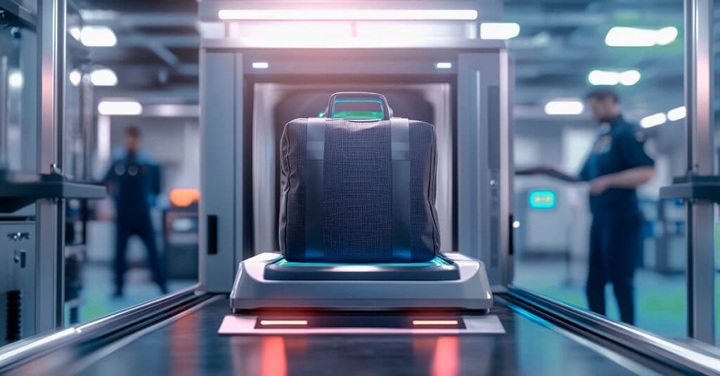 Luggage inspection, part of the Getronics Airports Solutions