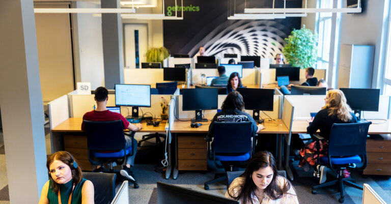 Part of the Getronics Global Service Desk team in Budapest.