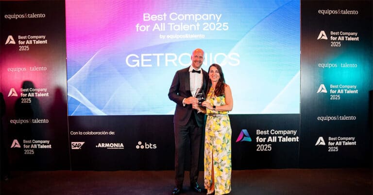 Representing Getronics at the ceremony were Laura García, Culture & Talent Director, and Olivier Schelfhaut, People Services Director, who accepted the award on behalf of our global team.