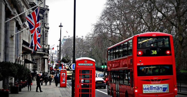 Public bus in a London street